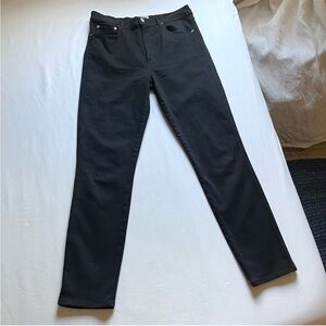 AGOLDE black Jet cotton blend high rise slim skinny leg denim jeans
